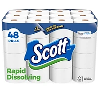 Scott Rapid-Dissolving Toilet Paper for RVs & Boats, 48 Double Rolls