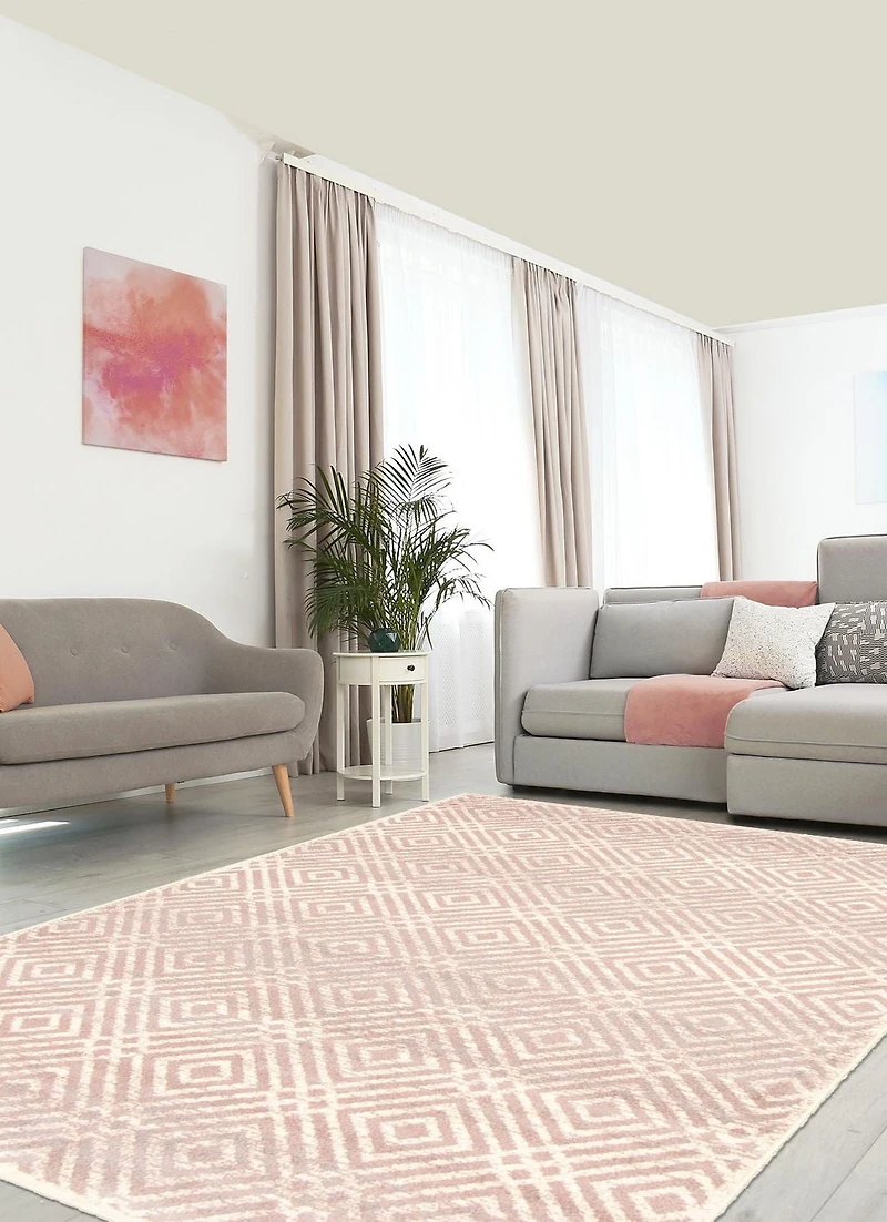 Tapis d'Interieur ECARPET Géométrique pour Salon Collection Ember