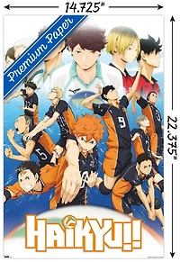 Haikyu!! - Key Art 2 Wall Poster, 22.375" x 34" Framed