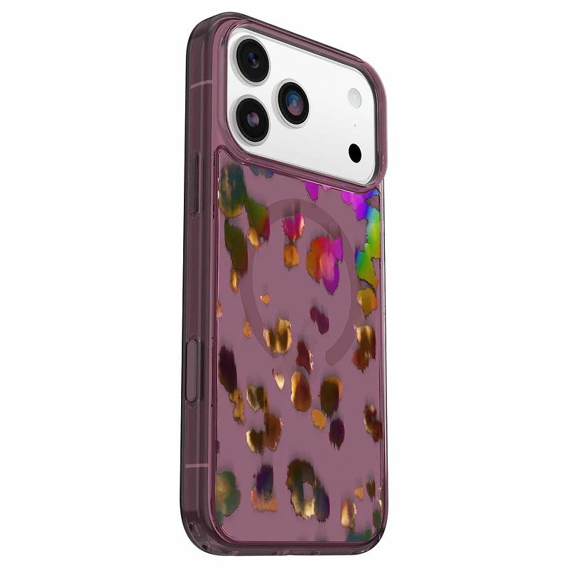 OtterBox Symmetry Clear MagSafe Case w/Camera Control Leopard Shift (Pink) for iPhone 17