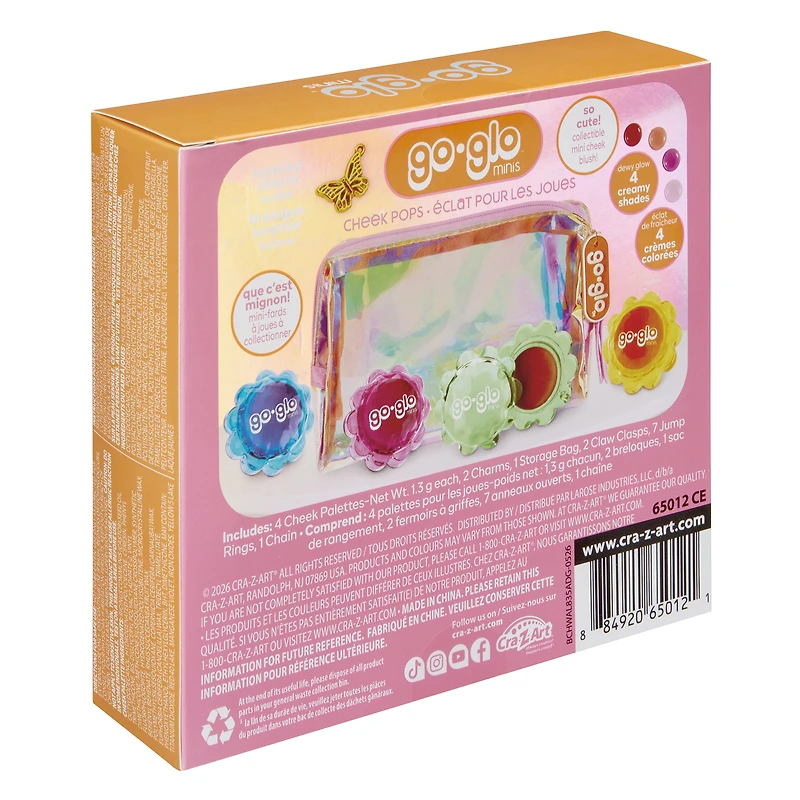 Go Glo Multi Colour Mini's Cheek Pop Set, Ages 8+, Unisex