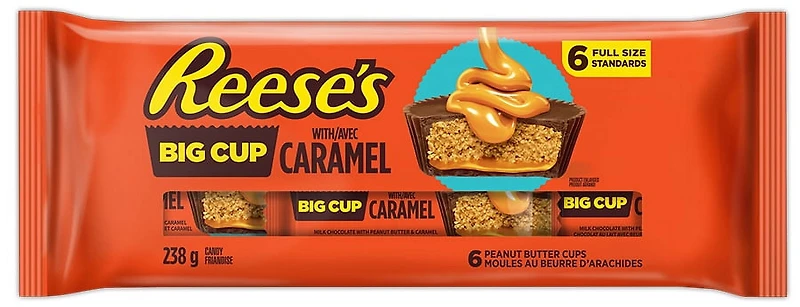 Emballage de 6 GRANDS MOULES REESE’S avec Caramel 238g 238g