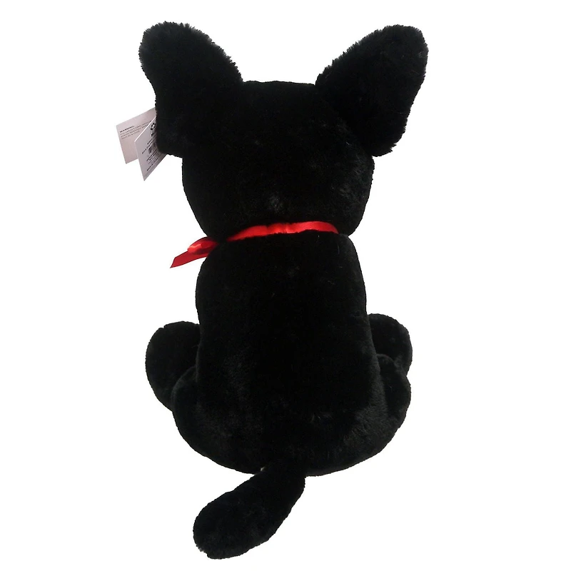 Way To Celebrate Valentine's day plush 10'' black dog with heart