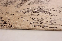 ECARPETGALLERY Tapis Noué à la Main pour Salon, Salle à Manger et Chambre à Coucher Transitionnel Collection Oushak Prestige 5'4" x 7'3" en Ivoire