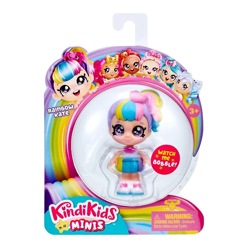 Kindi Kids Minis - Rainbow Kate - Poupée Miniature avec Tête Branlante