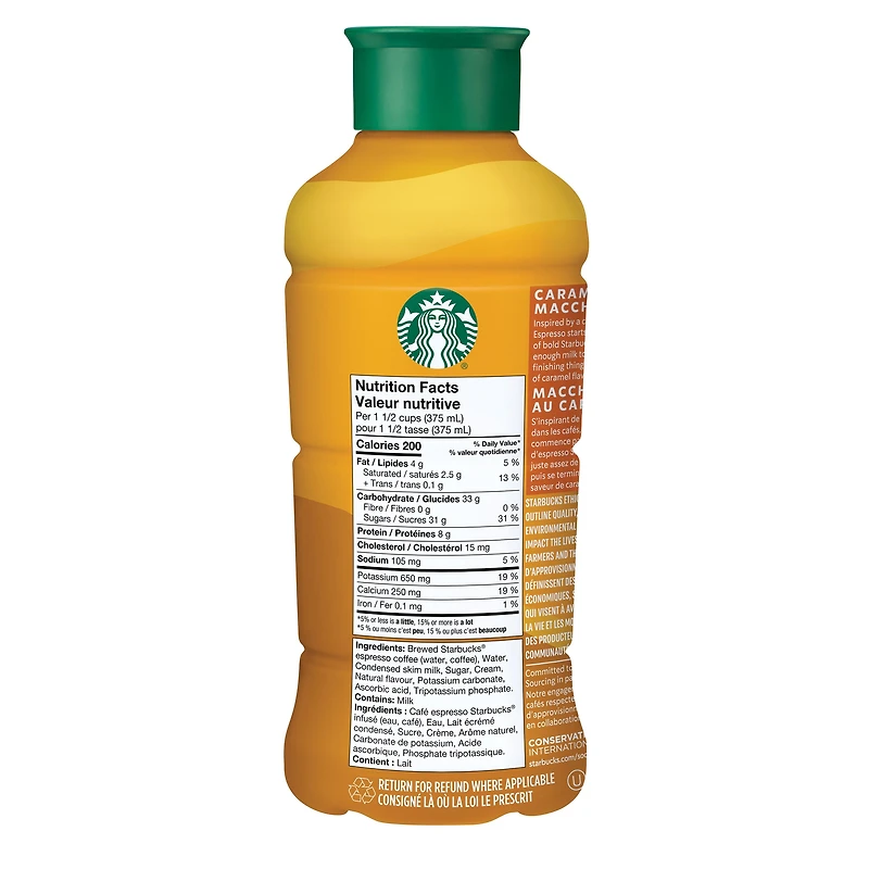Starbucks Café Glacé Espresso Classique Macchiato Caramel 1.18 L, Bouteille 1.18L