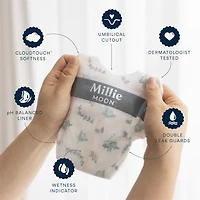 Millie Moon Luxury Diapers, Size Newborn, 96 Count