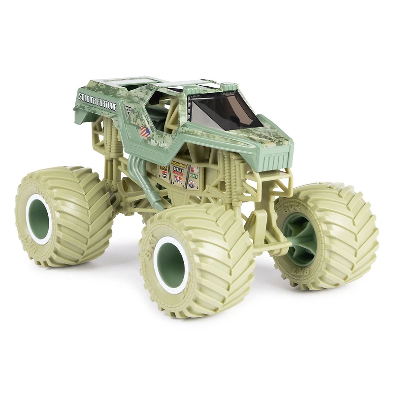 Monster Jam, Official Soldier Fortune Monster Truck, Collector Die-Cast Vehicle, 1:24 Scale, Kids Toys for Boys and Girls Ages 3 and up
