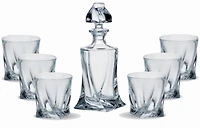 Crystalite Bohemia Quadro 7-Piece Whiskey Glass Set