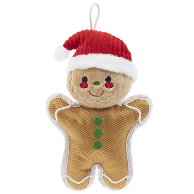Holiday Time Plush Gingerbread Dog Toy