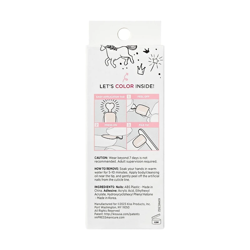 imPRESS Mini - Ongles à Pression, Strawberry, Court, 20u. -