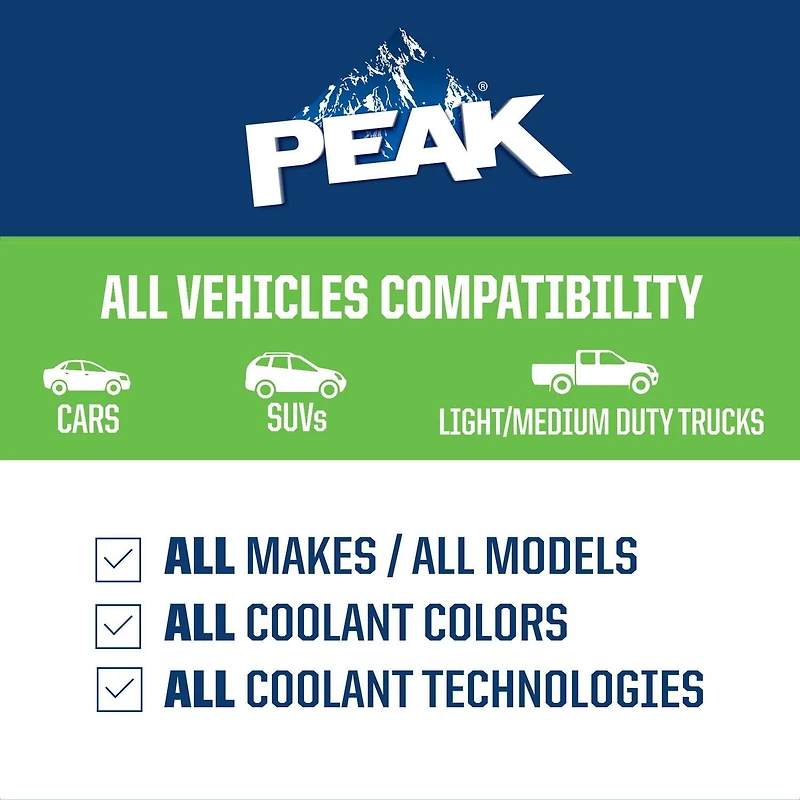 PEAK Vert Antigel 50/50 Mix, 3.78 Liters PEAK Vert 50/50 AFC