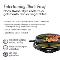 Salton Gril 'Party' et Raclette TPG315 6 Personne, 900W