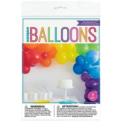 Ensemble arc-en-ciel de ballons en latex arc-en-ciel 1 kit, 40 ballons