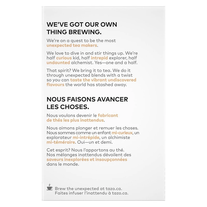 Thé Menthe Tisane Tazo Refresh Paquet de 20