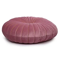 Truu Design Coussin décoratif rond en faux velours
