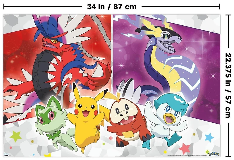 Pokémon - Group Sparkle Wall Poster, 22.375" x 34"