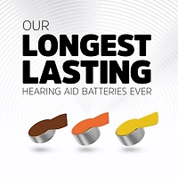Energizer Hearing Aid Batteries Size 10, Yellow Tab, 16 Pack, Pack of 16 batteries