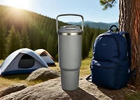 MAINSTAYS 30OZ STAINLESS STEEL TUMBLER GREY, 30OZ STAINLESS STEEL TUMBLER GREY