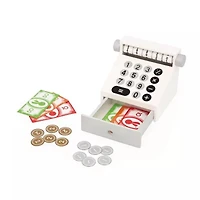 Janod - Marchand de marché fermier - Station de vente en bois - 58 accessoires - Jouet de développement - Apprentissage précoce - Découverte pour enfants et tout-petits - À partir de 3 ans + - Multili