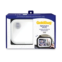 GoldBug Glow Rétroviseur de siège d’auto pour bébé orienté vers l’arrière, télécommande LED réglable, noir Goldbug Miroir lumineux