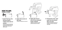 Système de verrouillage haute sécurité en acier inoxydable pour bateau à moteur hors-bord de Kovix