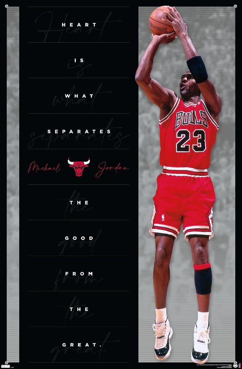 Michael Jordan - Heart Wall Poster