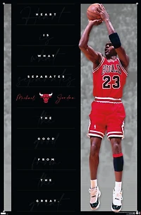 Michael Jordan - Heart Wall Poster