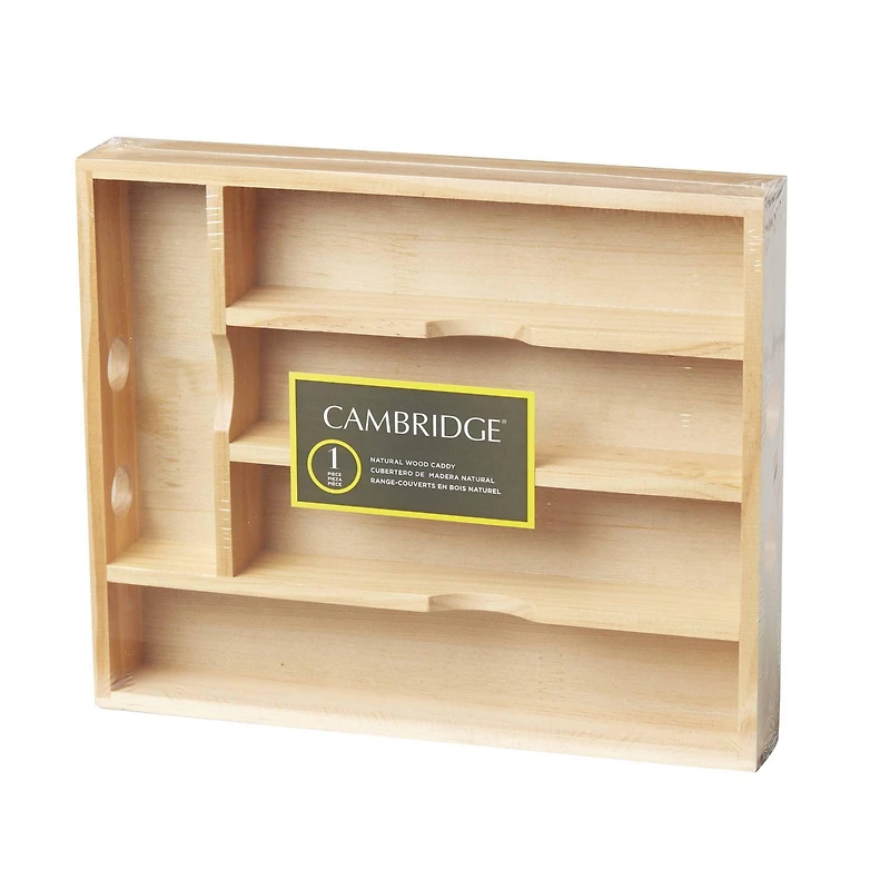 Panier de couverts en bois naturel Cambridge