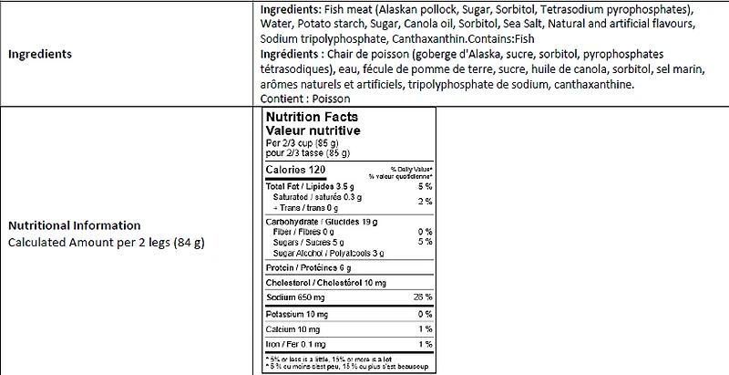 FOODFEST Flocon de surimi (crabe) 400g