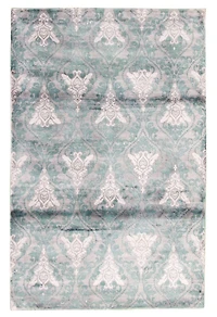 ECARPETGALLERY Tapis Métier Main pour Salon, Salle à Manger et Chambre à Coucher Transitionnel Collection Galleria 5'0" x 8'0" en Gris