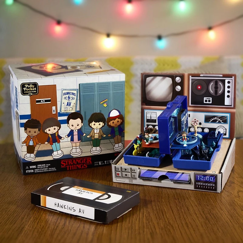 Polly Pocket Collector Stranger Things Compact, Special Edition Dolls and Playset