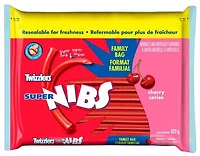 Sac familial de friandises TWIZZLERS SUPER NIBS à la cerise 623g