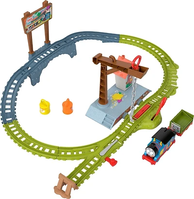 Thomas & Friends Paint Delivery Motorized Train and Track Set for Preschool Kids, Ages 3 years+