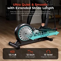 Sunny Health & Fitness Heavy-Duty Smart Elliptical Trainer, 300LB Load Equipment for Indoor Cardio Exercise, Adjustable Resistance for Full-Body Cross Training, Free SunnyFit App Bluetooth Connection