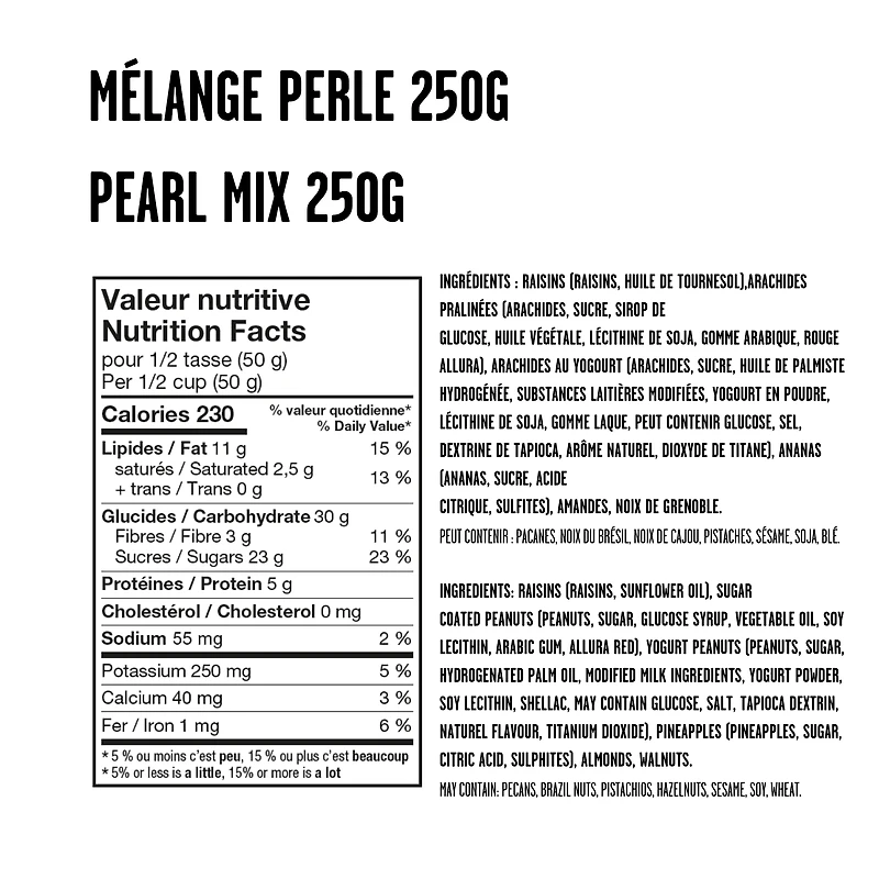 Krispy Kernels Dried fruit & nuts pearl mix 250g