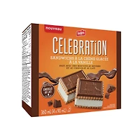 LeClerc Celebration Sandwich a la crème glacee a la vanille, 4x90ml 4x90ml