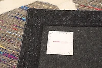 ECARPETGALLERY 4'6" x 6'7" Transitional Cowhide Patchwork Handmade Area Rug for Living Room, Dining Room and Bedroom in Grey