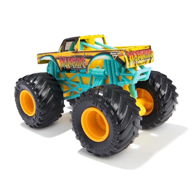 Monster Jam, Marvel Official Wolverine Monster Truck, Die-Cast Vehicle, 1:64 Scale, Super Hero Kids Toys for Boys Ages 3 and up