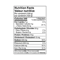 Sandwich-déjeuner Galette méditerranéenne au blanc d’œuf avec fromage sur un muffin anglais Great Value GV MD OUF MFN ANG