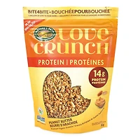 Granola protéiné biologique Beurre d’arachide Love Crunch sac de 312 g Granola protéiné biologique 312 g
