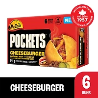 Pochettesᴹᴰ Cheeseburger McCainᴹᴰ, Fabriqué au Canada à partir d'ingrédients canadiens et importés 6 x 90g