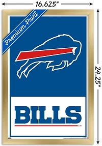NFL Buffalo Bills - Logo 21 Wall Poster, 14.725" x 22.375" Framed