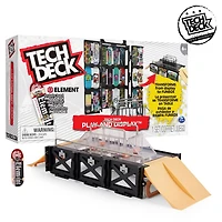 Tech Deck, Play and Display Transforming Ramp Set and Carrying Case with Exclusive Fingerboard, Kids Toy for Ages 6 and up
