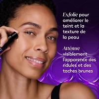 Soin exfoliant de nuit Olay Regenerist avec acide glycolique, soin ravivant et exfoliant, AHA, restructurant, texture lisse, illumine le teint, sérum de nuit léger pour un teint radieux
