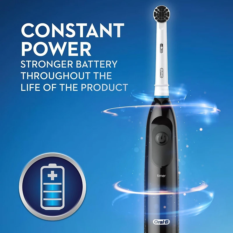 Brosse à dents à pile Oral-B Pro 100 au charbon, noir