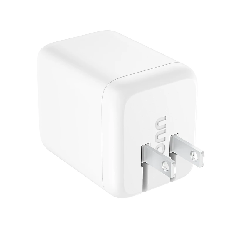 Chargeur mural multi-ports onn 62 W, ​​charge rapide, USB-C/USB-A, certifié USB-IF, prise pliable, blanc