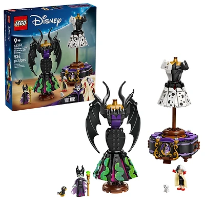 LEGO Disney Villains Maleficent’s and Cruella De Vil’s Dresses Kids Toy - Fashion Building Toy for Girls and Boys, Ages 9+ - Kids Toy for Disney Fans - Gift Idea for Birthdays & Holidays - 43262, LEGO Maleficent's and C 43262