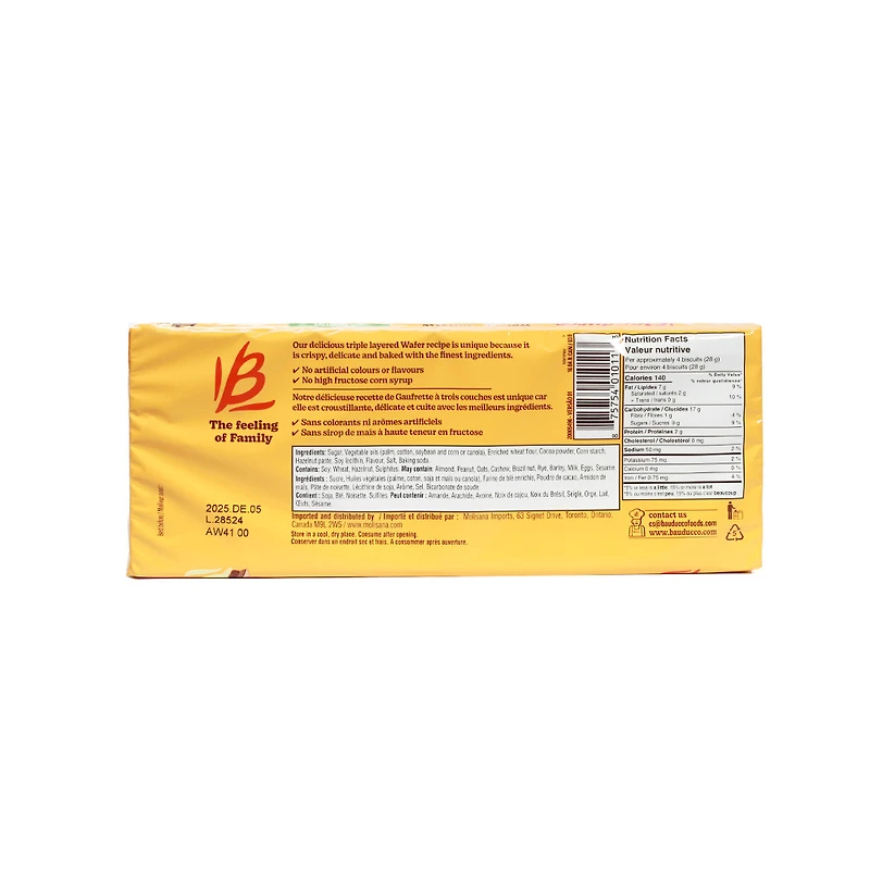 Bauducco Hazelnut Wafers