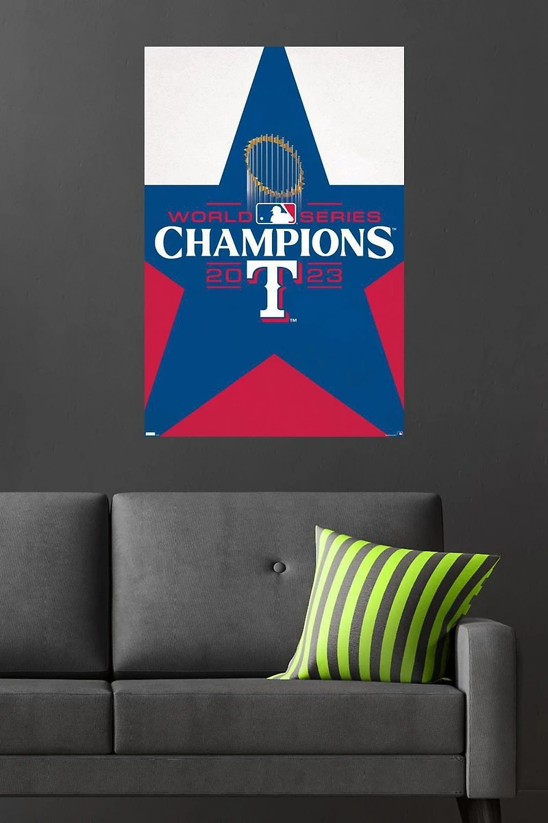 MLB Texas Rangers - 2023 World Series Team Logo Wall Poster, 22.375" x 34"